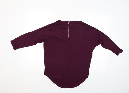 Womens UK Size 8 Select Red Basic Blouse