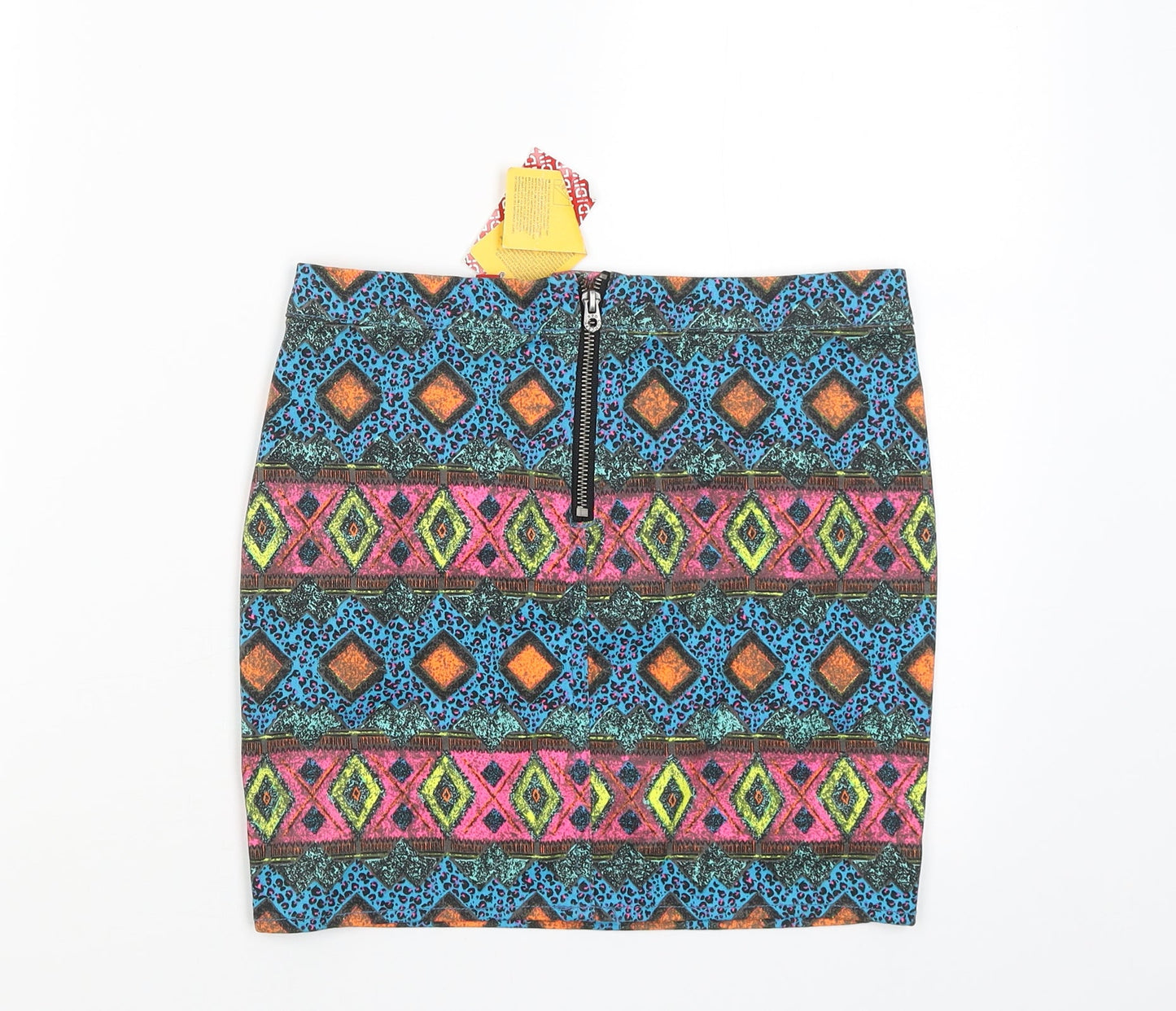 Dividedq Womens Multicoloured Argyle/Diamond  Straight & Pencil Skirt Size 8