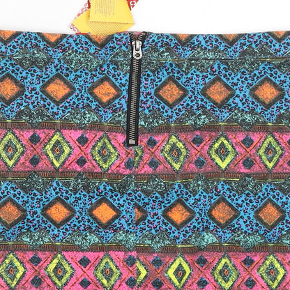 Dividedq Womens Multicoloured Argyle/Diamond  Straight & Pencil Skirt Size 8