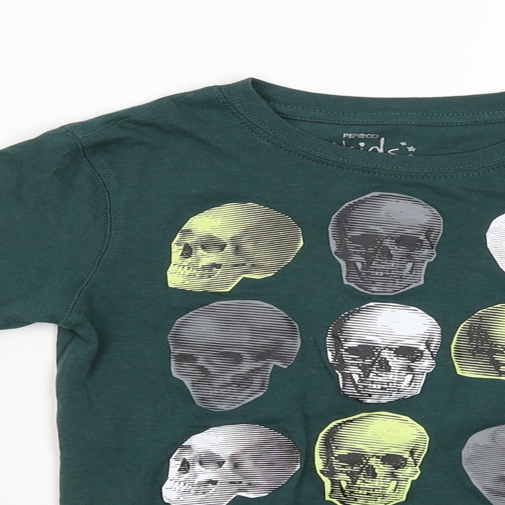 Pep&Co Boys Green   Basic T-Shirt Size 7-8 Years  - United Future
