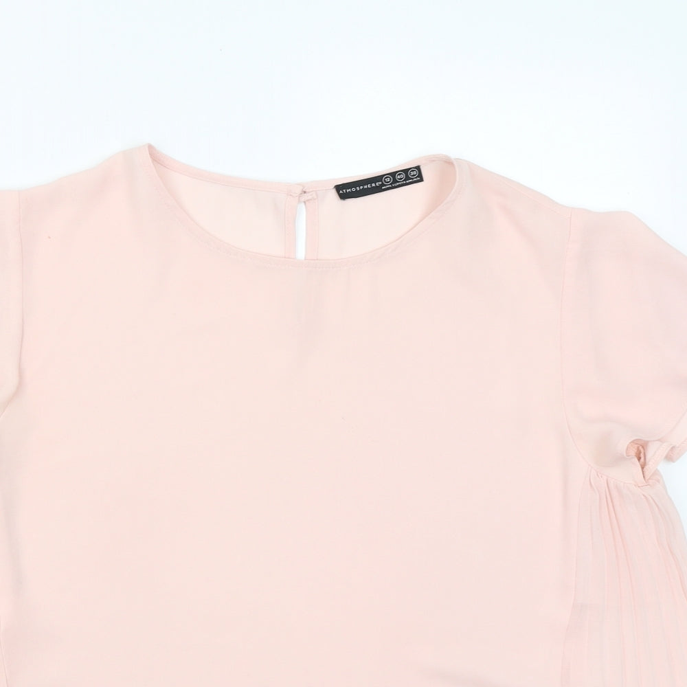 Womens UK Size 12 Atmosphere Pink Basic Blouse