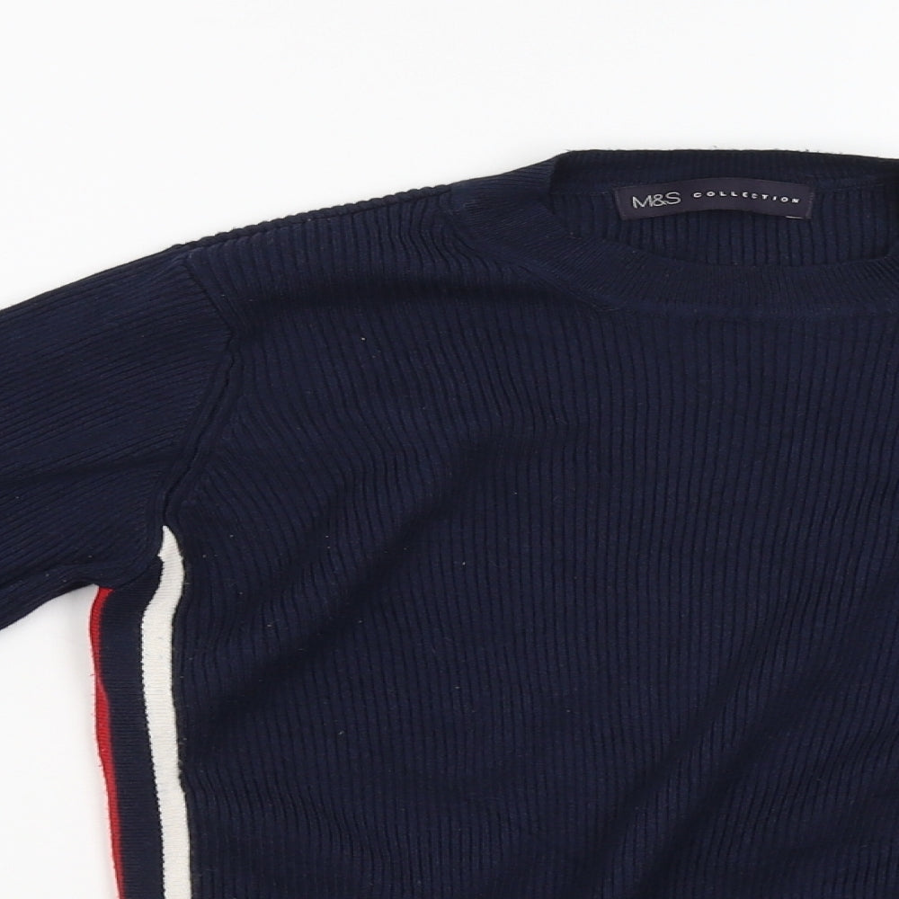 Womens UK Size 16 M&S Blue Pullover Jumper