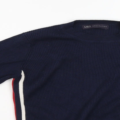 Womens UK Size 16 M&S Blue Pullover Jumper