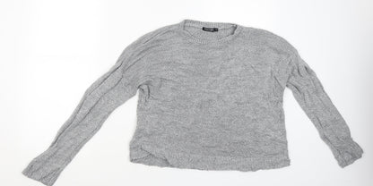 Womens UK Size S Nasty Gal Grey Pullover Jumper