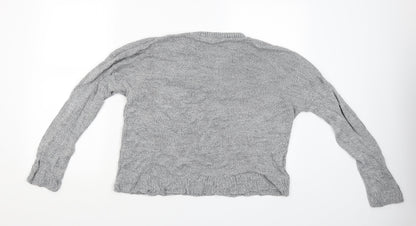 Womens UK Size S Nasty Gal Grey Pullover Jumper