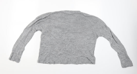 Womens UK Size S Nasty Gal Grey Pullover Jumper