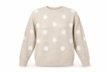H&M Womens Beige   Pullover Jumper Size M  - Spotted pattern
