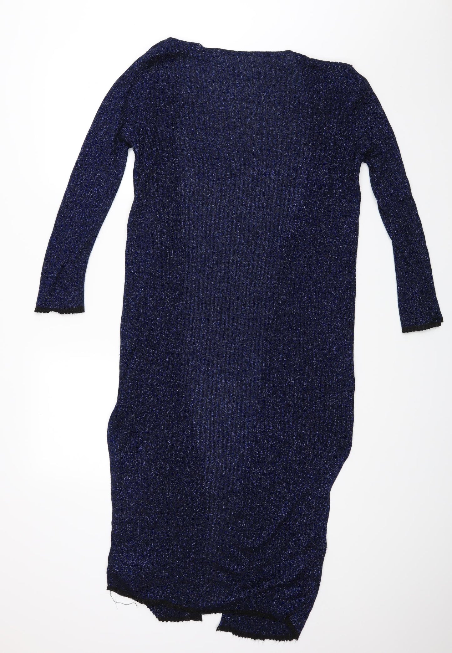 Womens UK Size One Size Preworn Black Wrap Jumper