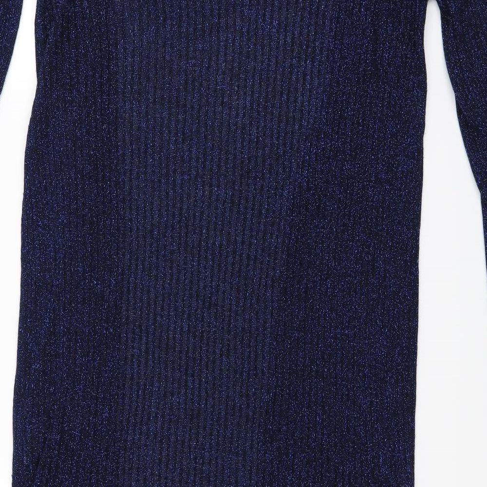 Womens UK Size One Size Preworn Black Wrap Jumper