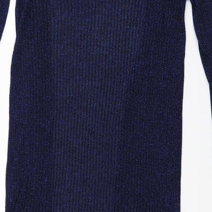 Womens UK Size One Size Preworn Black Wrap Jumper