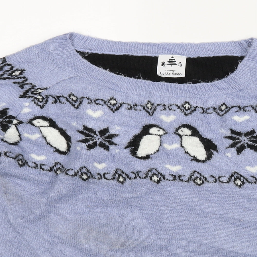 George Womens Blue   Pullover Jumper Size M