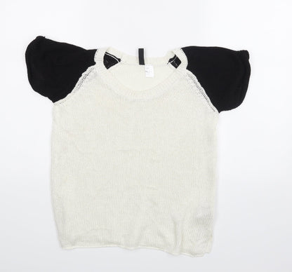 Womens UK Size S H&M White Basic Blouse