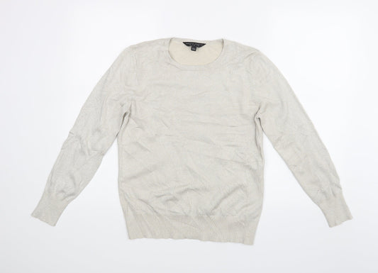 Womens UK Size 8 Dorothy Perkins Beige Basic Blouse