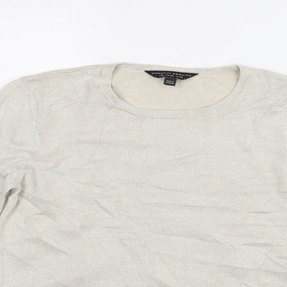 Womens UK Size 8 Dorothy Perkins Beige Basic Blouse