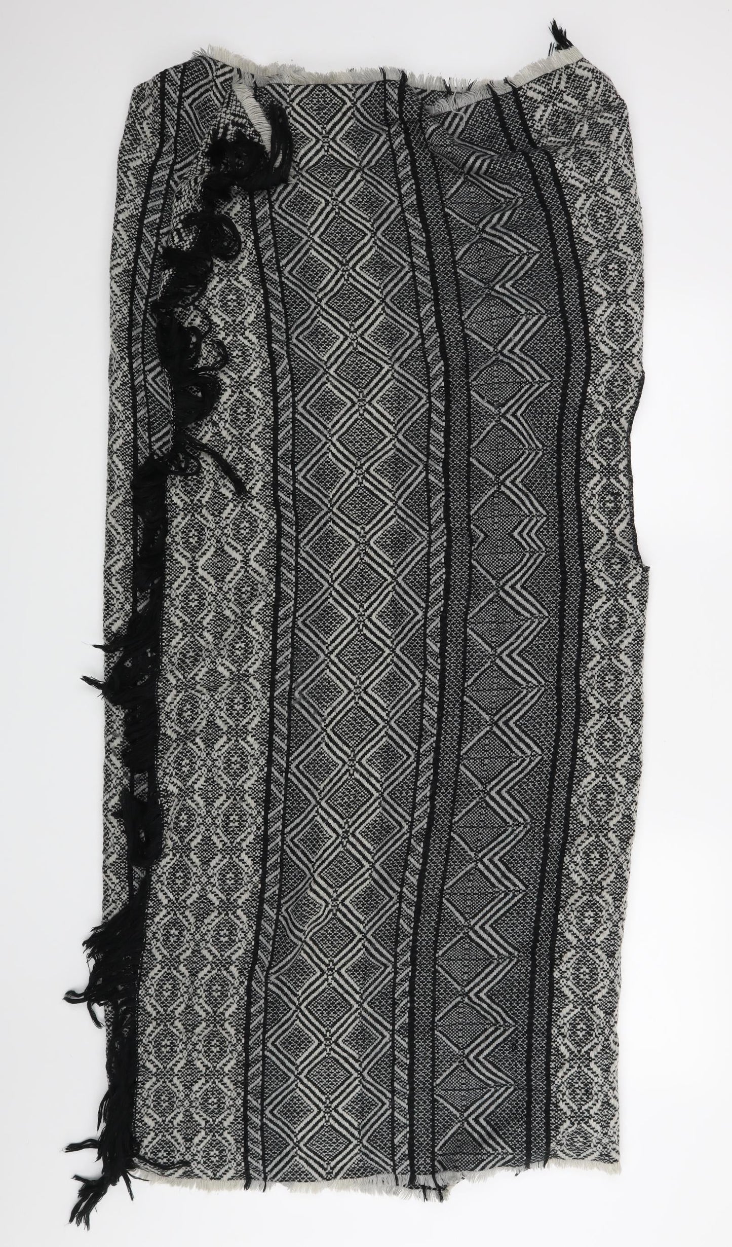 Womens UK Size One Size Preworn Black Wrap Jumper