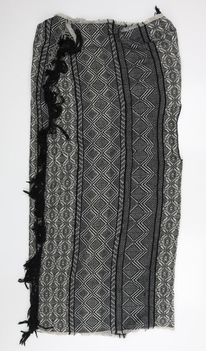 Womens UK Size One Size Preworn Black Wrap Jumper