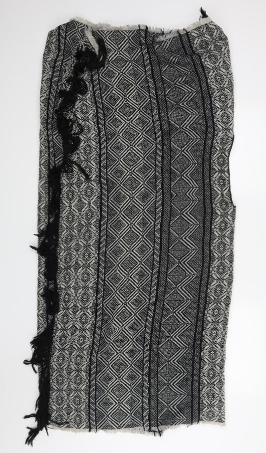 Womens UK Size One Size Preworn Black Wrap Jumper