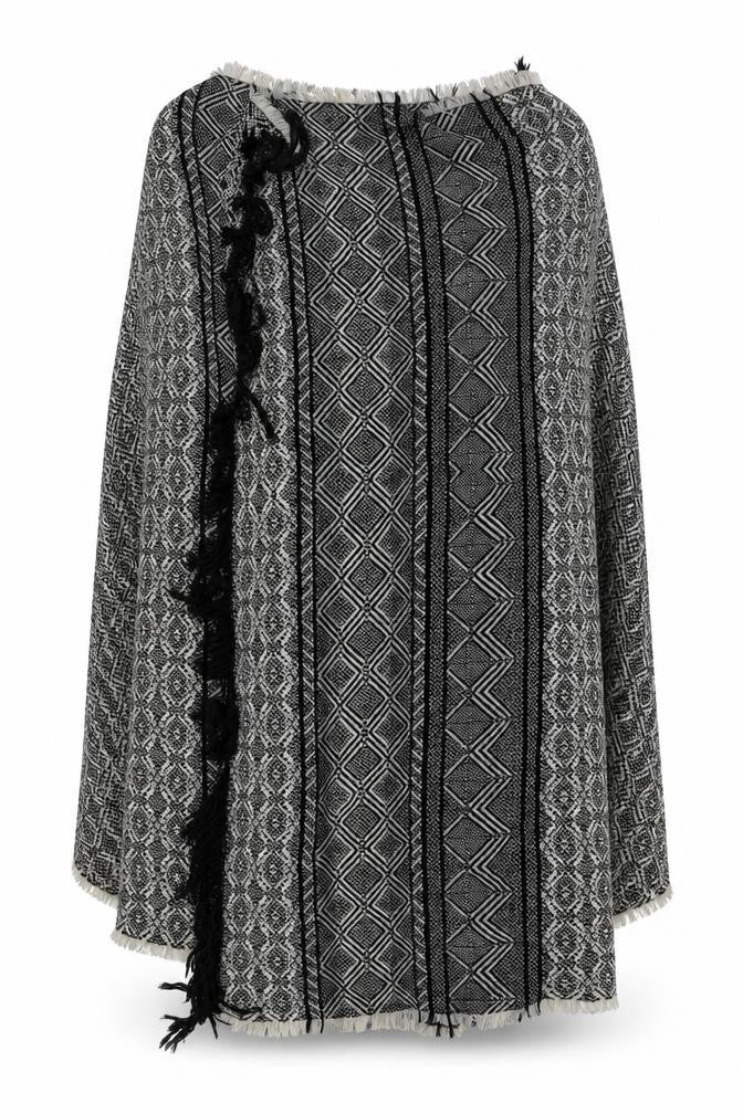 Womens UK Size One Size Preworn Black Wrap Jumper