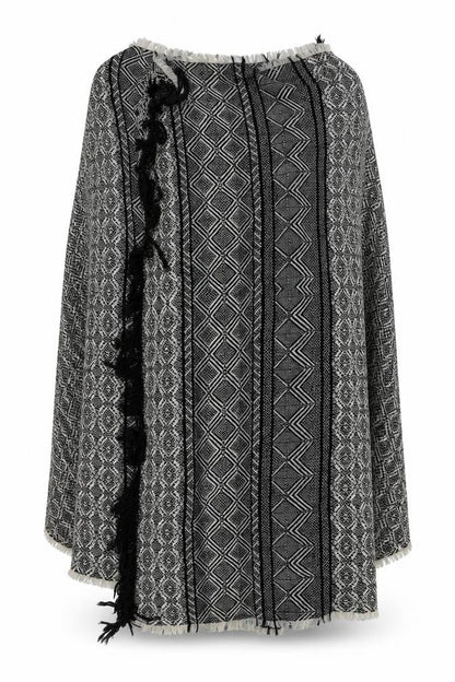 Womens UK Size One Size Preworn Black Wrap Jumper