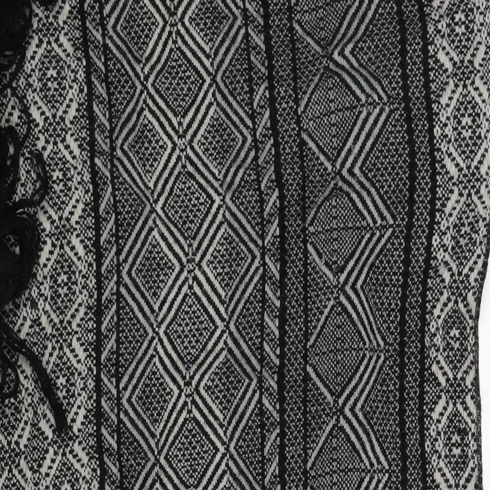 Womens UK Size One Size Preworn Black Wrap Jumper