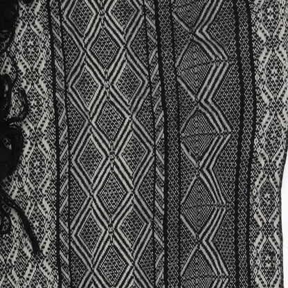 Womens UK Size One Size Preworn Black Wrap Jumper