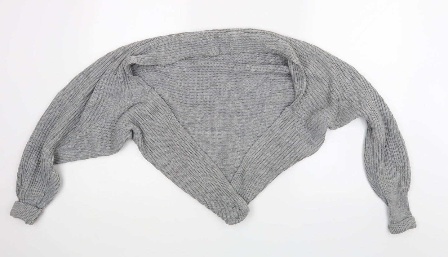 I SAW IT FIRST Womens Grey   Shrug Jumper Size S