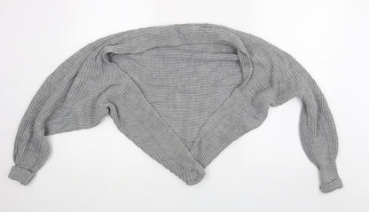 I SAW IT FIRST Womens Grey   Shrug Jumper Size S