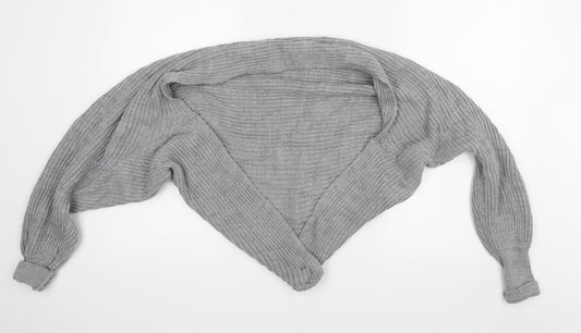 I SAW IT FIRST Womens Grey   Shrug Jumper Size S