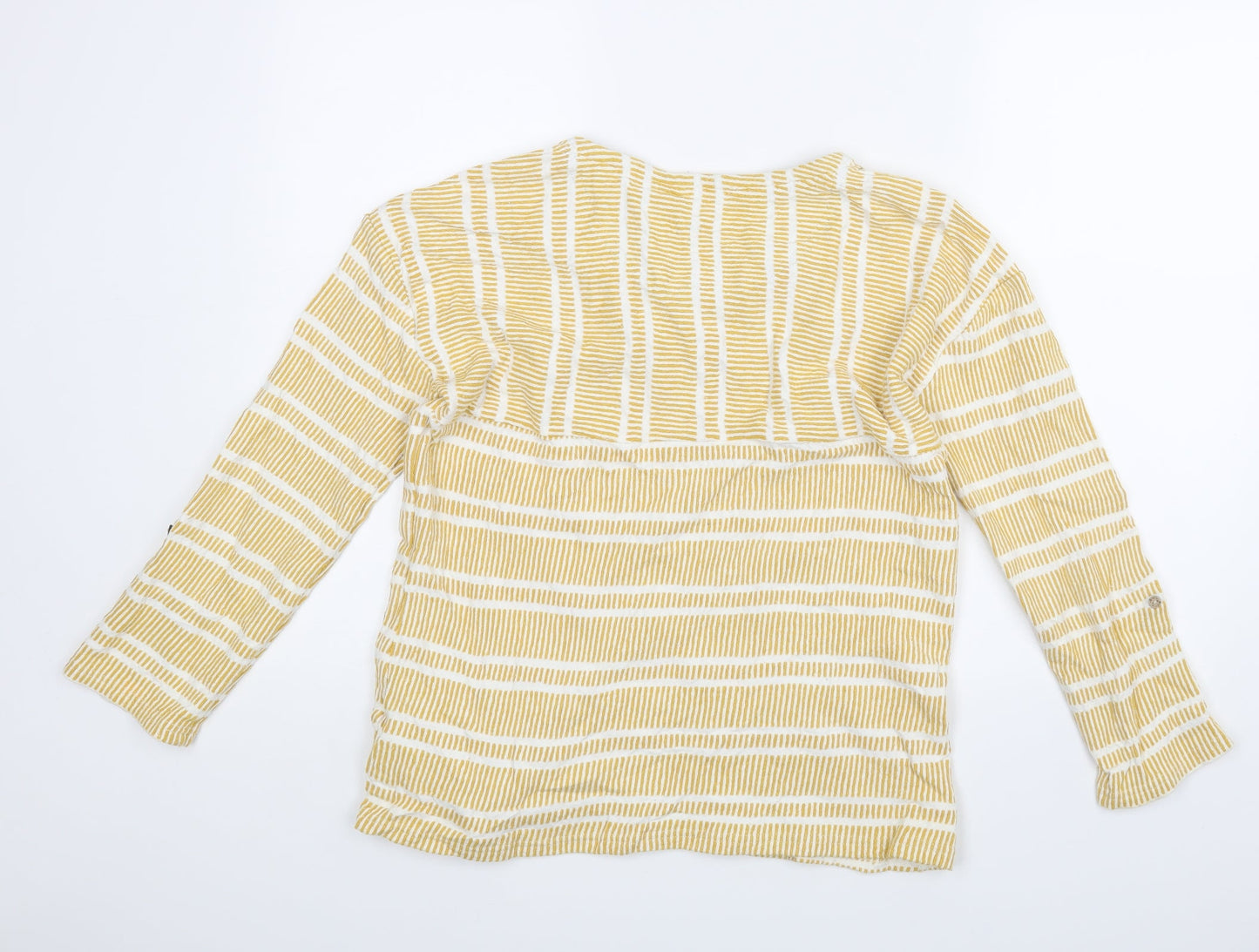 Faithful Womens Gold Striped  Pullover Jumper Size 12