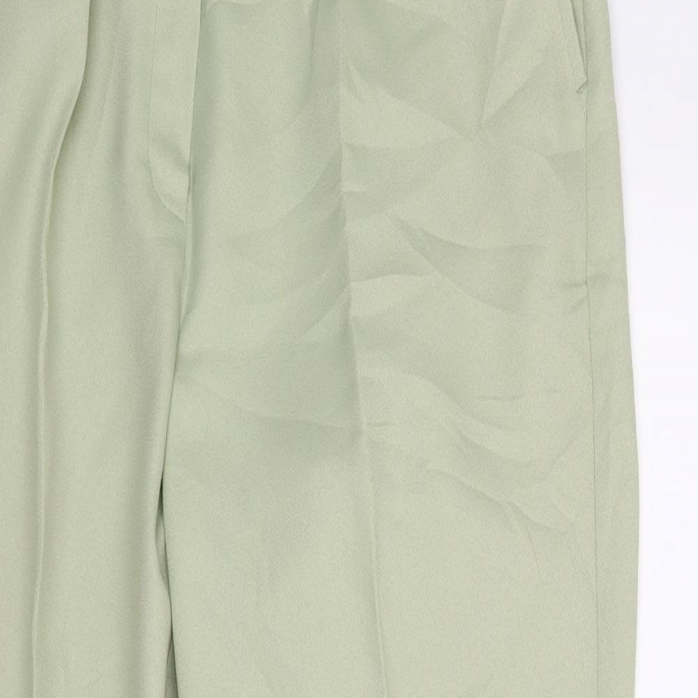 Womens UK Size 14 Preworn Regular Fit  Green Trousers