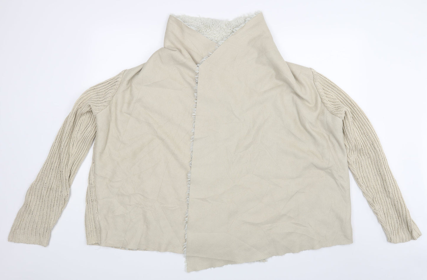 Womens UK Size XL Atmosphere Beige Wrap Jumper