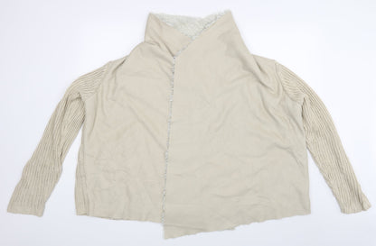 Womens UK Size XL Atmosphere Beige Wrap Jumper
