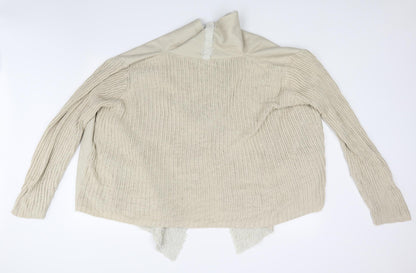 Womens UK Size XL Atmosphere Beige Wrap Jumper