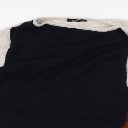 Evans Womens Brown Striped  Wrap Jumper Size 16