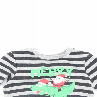 Mini Rebel Boys Multicoloured Striped  Pullover Jumper Size 18-24 Months  - Christmas jumper