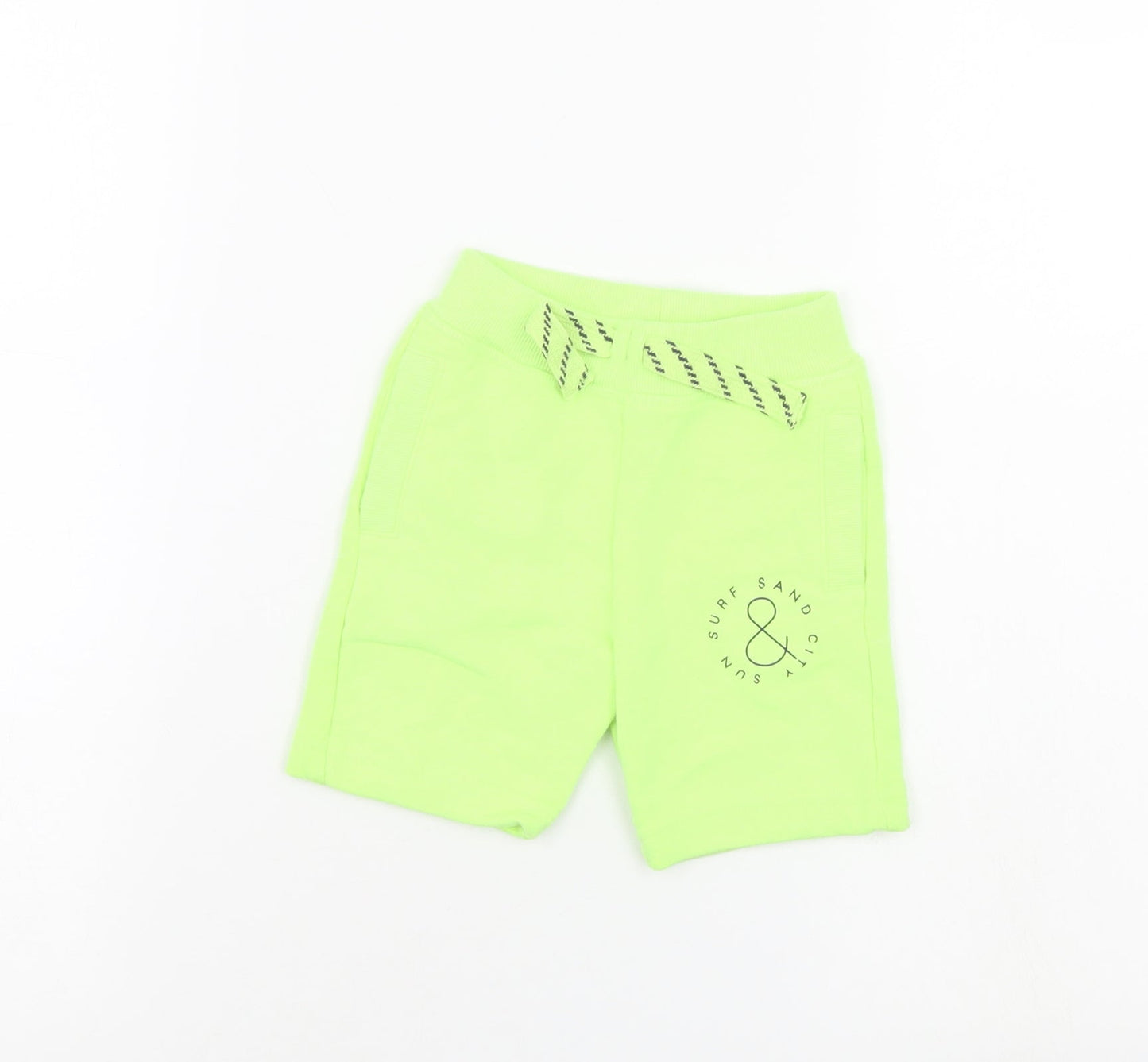 Mini Rebel Boys Green   Cropped Trousers Size 12-18 Months