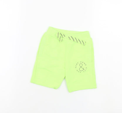 Mini Rebel Boys Green   Cropped Trousers Size 12-18 Months