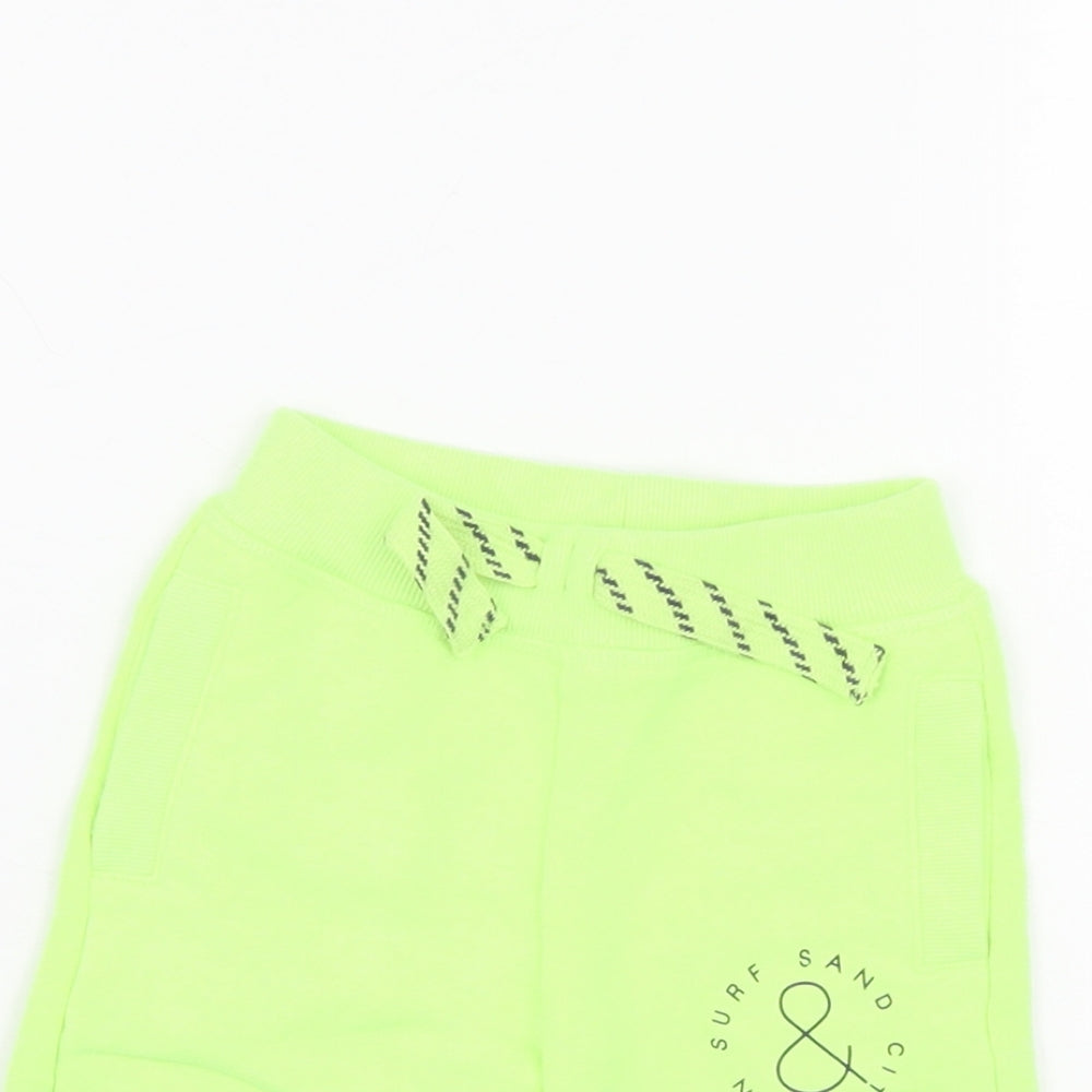 Mini Rebel Boys Green   Cropped Trousers Size 12-18 Months