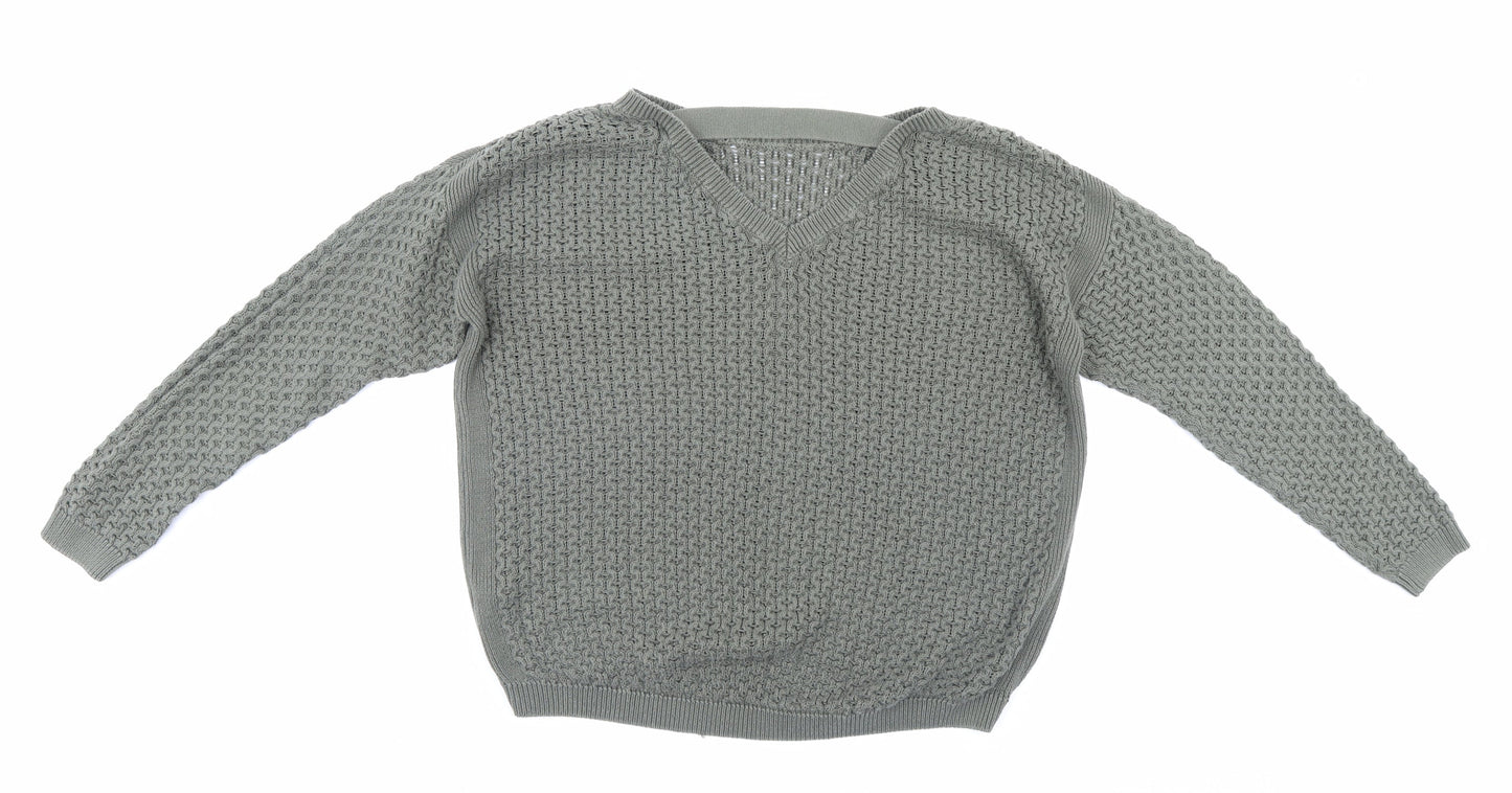 Womens UK Size 10 New Look Green Pullover Jumper