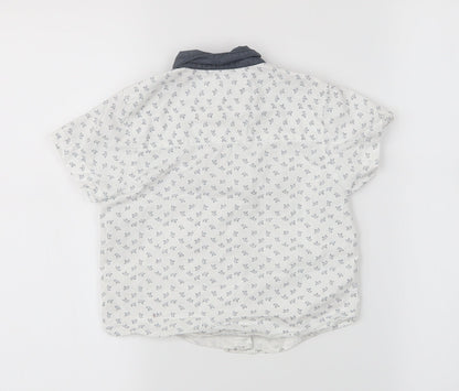 Preworm Boys White Animal Print   Button-Up Size 3 Years  - Birds