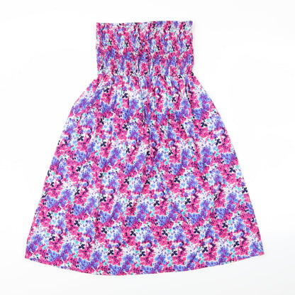 Jean Club Womens Multicoloured Floral  A-Line  Size 6