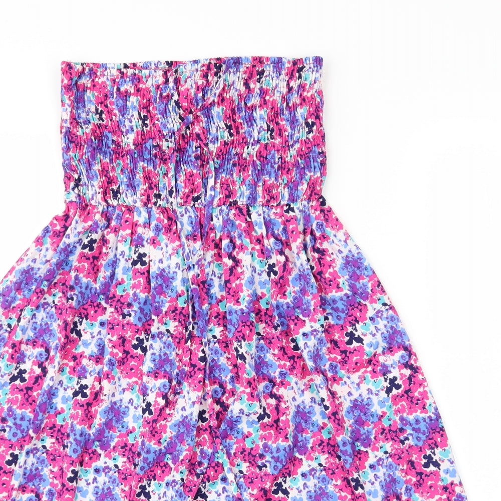 Jean Club Womens Multicoloured Floral  A-Line  Size 6