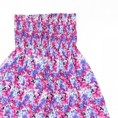 Jean Club Womens Multicoloured Floral  A-Line  Size 6