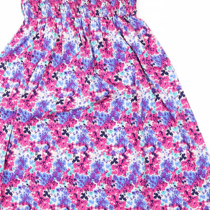Jean Club Womens Multicoloured Floral  A-Line  Size 6