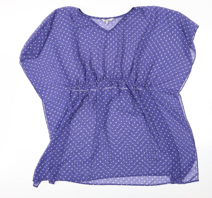 Womens UK Size S Peacocks Purple Basic Blouse