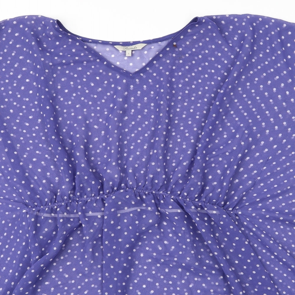 Womens UK Size S Peacocks Purple Basic Blouse