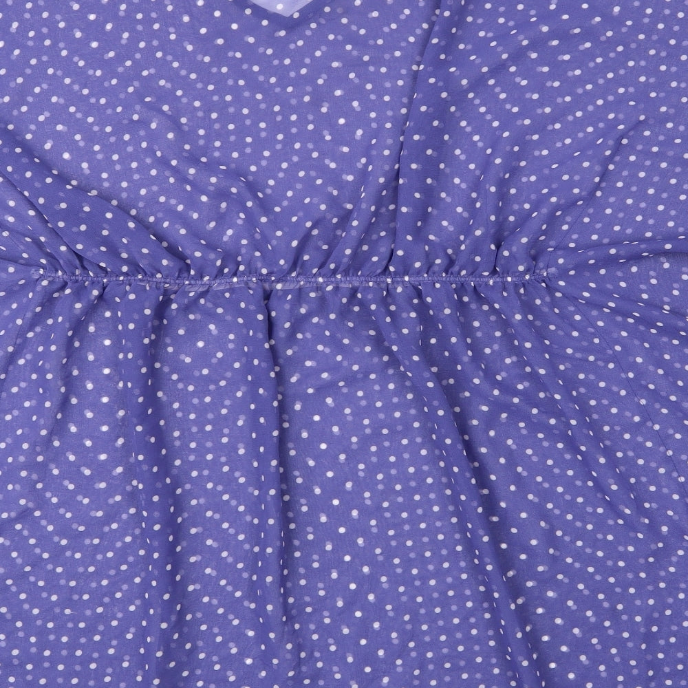 Womens UK Size S Peacocks Purple Basic Blouse