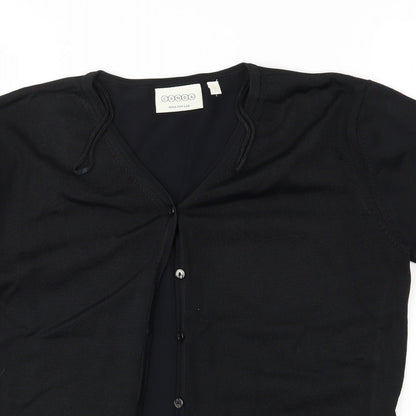 Womens UK Size M Canda Black Cardigan Jumper