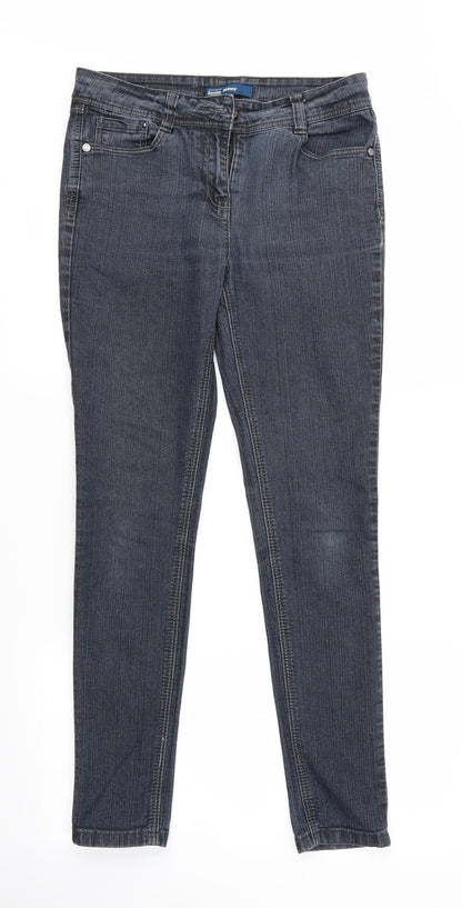 Womens UK Size 8 Denim Regular Fit Skinny Blue Jeans