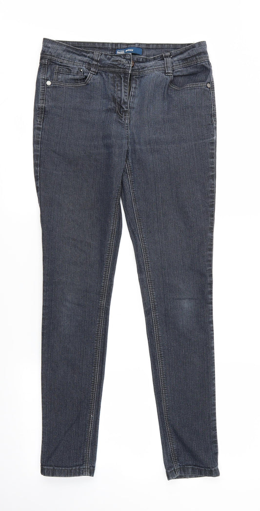 Womens UK Size 8 Denim Regular Fit Skinny Blue Jeans